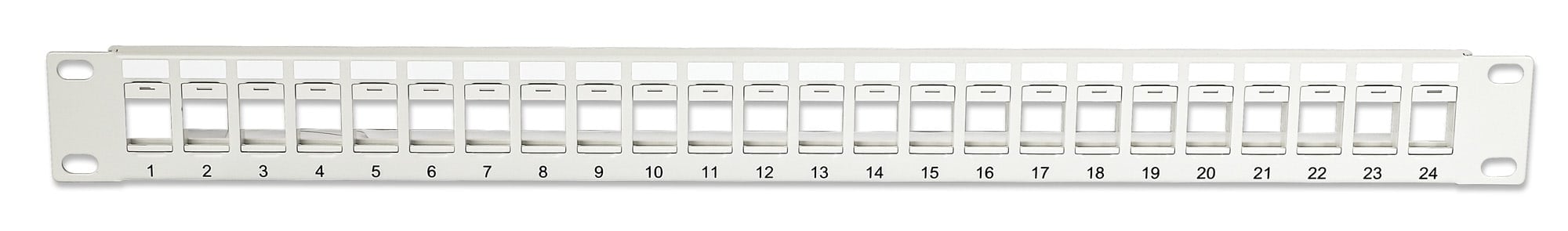 Pannello Patch Modulare Senza Frutti 24 Posti 1U Grigio - Intellinet I-KS PP-24-GRI