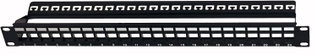 Modular patch panel blank 24 ports 1U black - Intellinet I-KS PP-24-NE