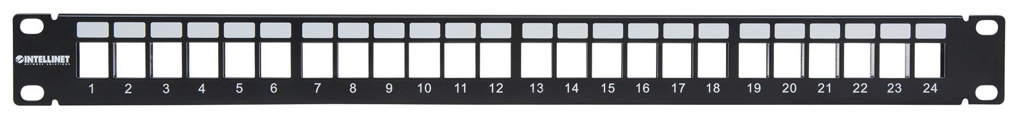 Pannello Patch Modulare Senza Frutti 24 Posti Nero - Intellinet I-KS PP-24S-BK