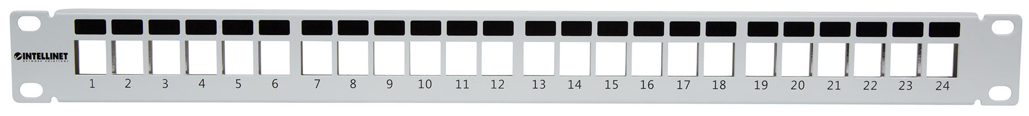 Pannello Patch Modulare Senza Frutti 24 Posti Grigio - Intellinet I-KS PP-24S-GY