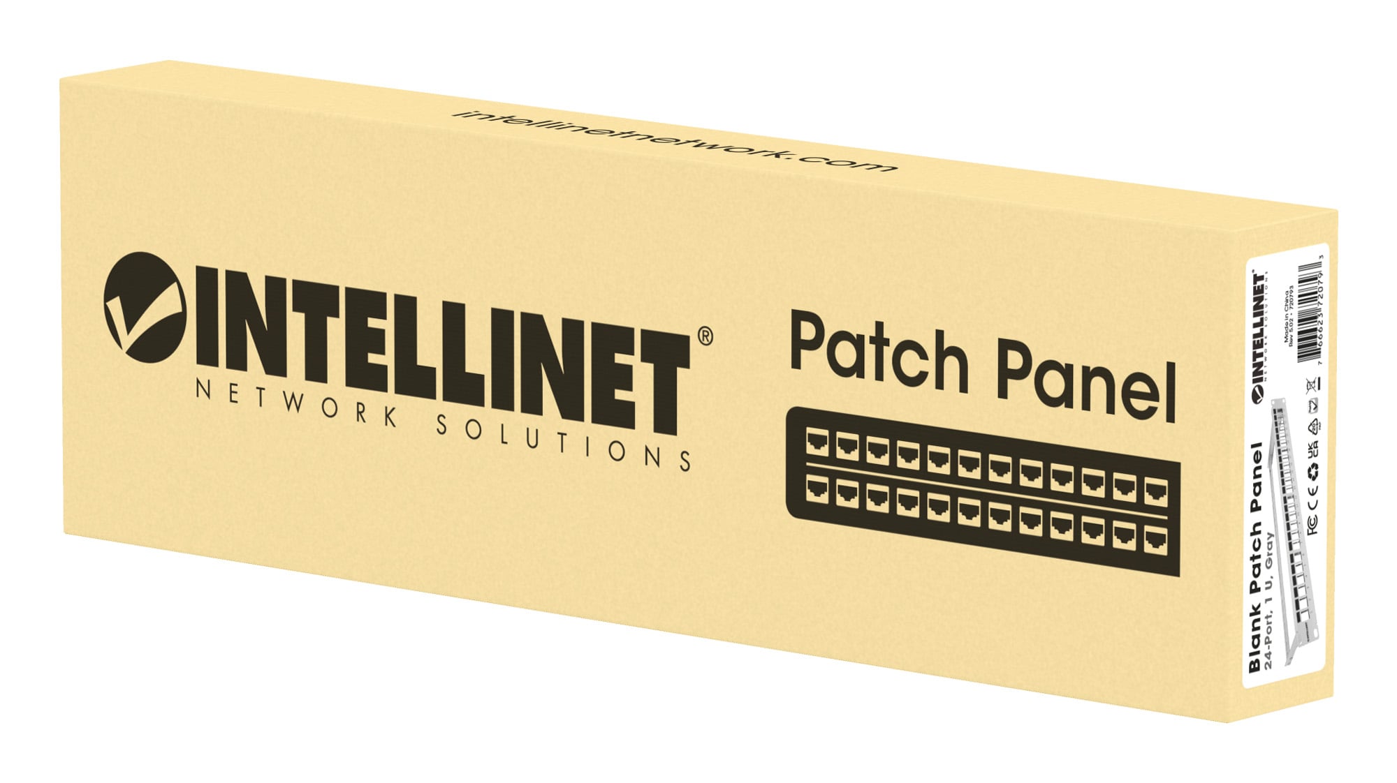 Pannello Patch Modulare Senza Frutti 24 Posti Grigio - Intellinet I-KS PP-24S-GY