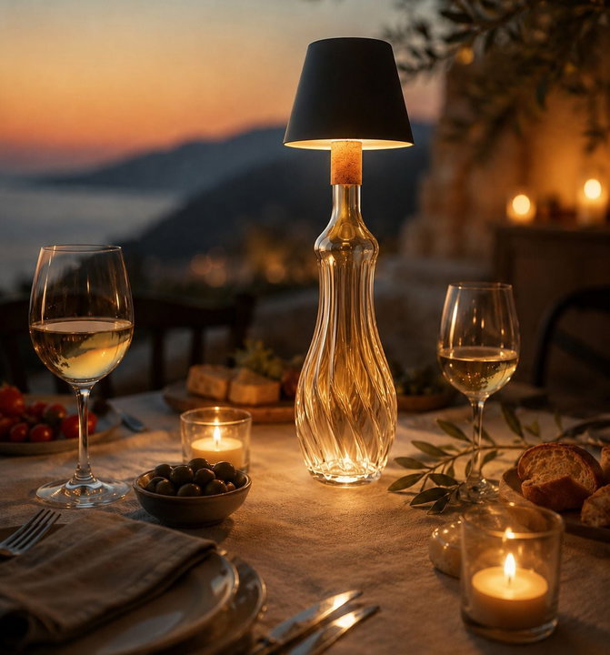 Lampada LED per Bottiglie Dimmerabile Ricaricabile USB-C - Techly I-LAMP-BOTTLE