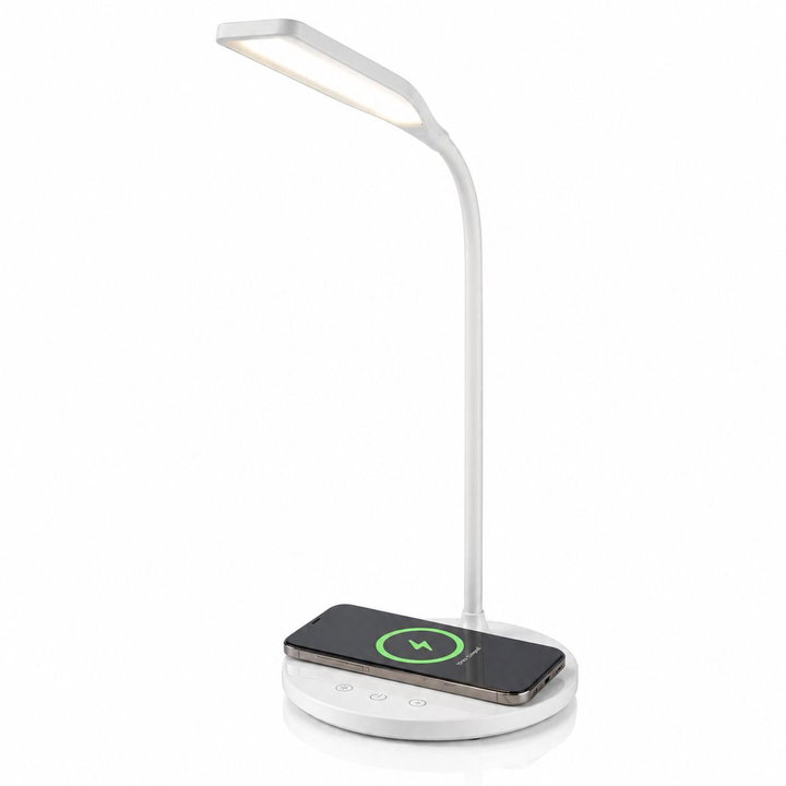 Lampada a 36 LED da Scrivania con Caricatore Wireless Integrato - Techly I-LAMP-DSK10