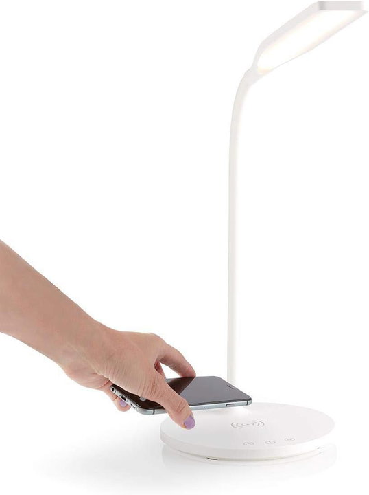 Lampada a 36 LED da Scrivania con Caricatore Wireless Integrato - Techly I-LAMP-DSK10
