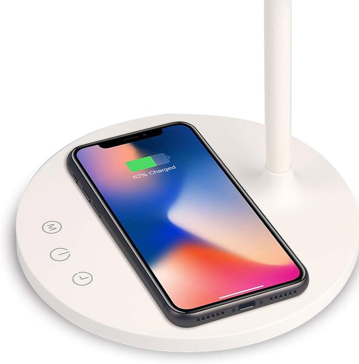 Lampada a 36 LED da Scrivania con Caricatore Wireless Integrato - Techly I-LAMP-DSK10