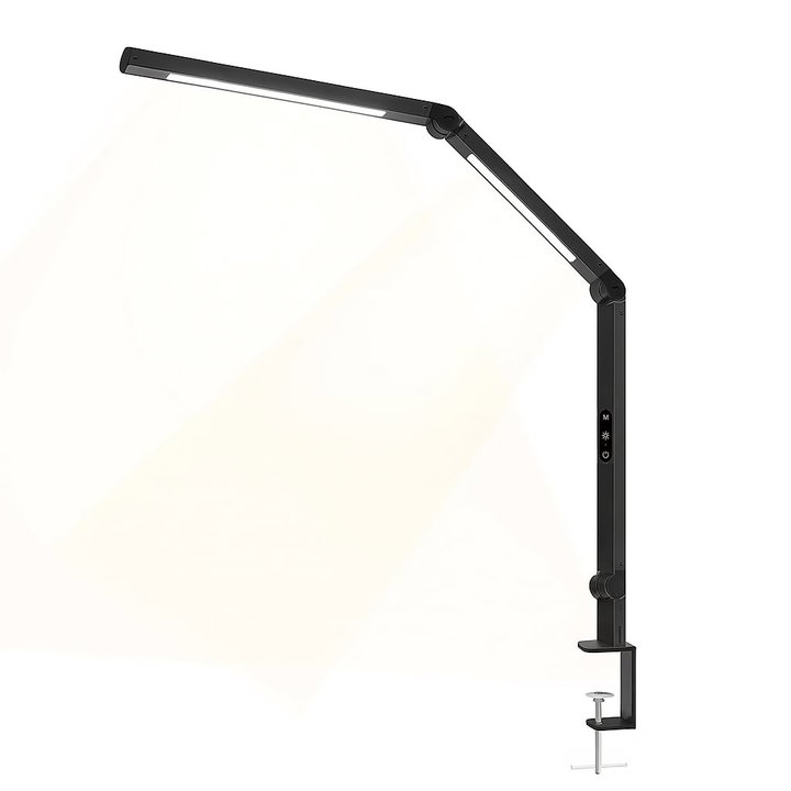 Lampada LED a Doppia Sorgente Luminosa con Braccio Regolabile e Attacco a Morsetto - Techly I-LAMP-DSK12