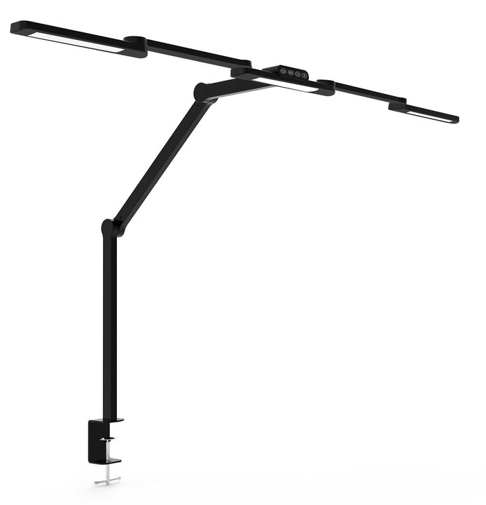 Lampada LED a Tripla Sorgente Luminosa con Braccio Regolabile e Attacco a Morsetto - Techly I-LAMP-DSK13