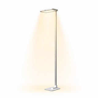 LED Floor Lamp with Adjustable Height, White - Techly I-LAMP-FLOOR