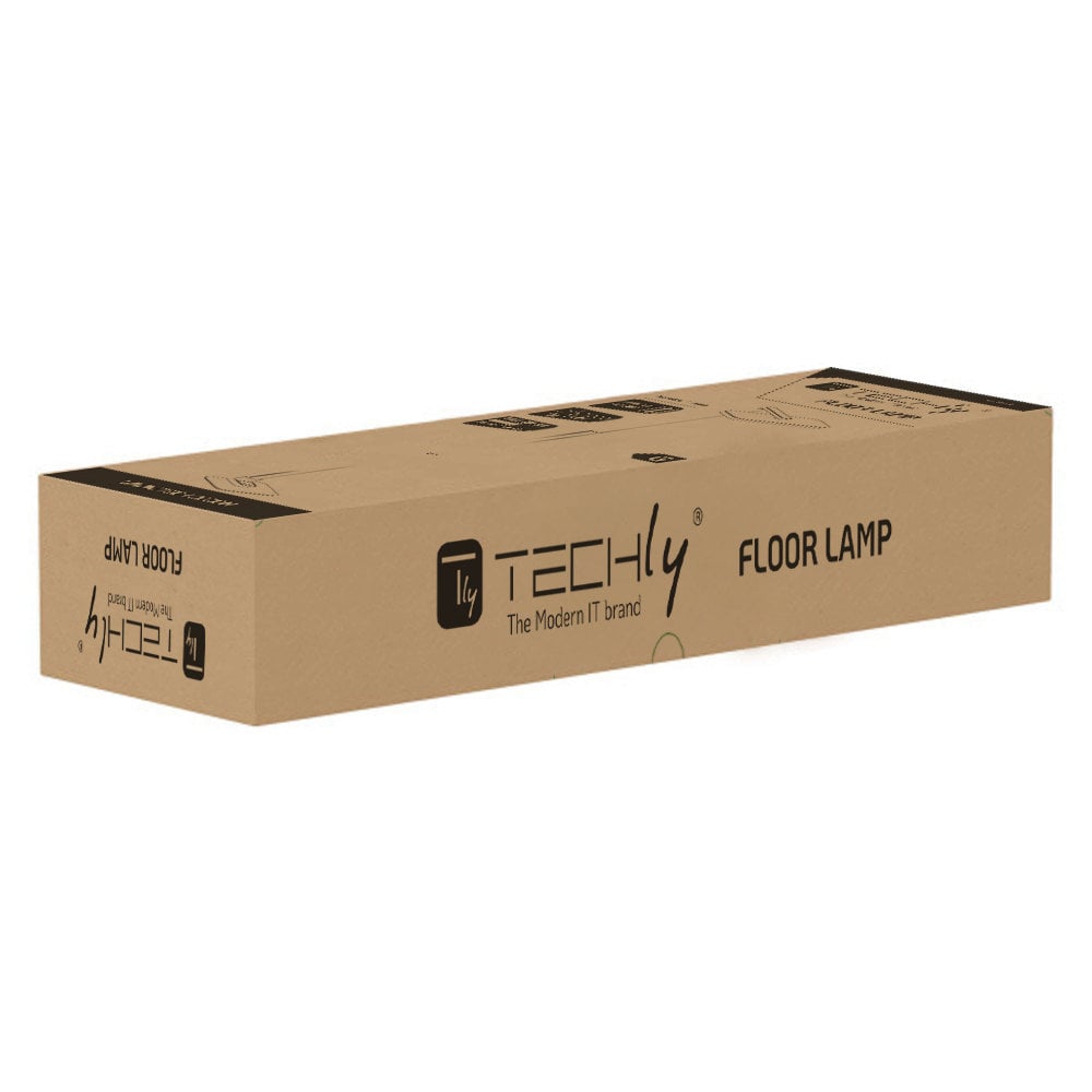 Lampada LED da Pavimento con Altezza Regolabile, Bianca - Techly I-LAMP-FLOOR