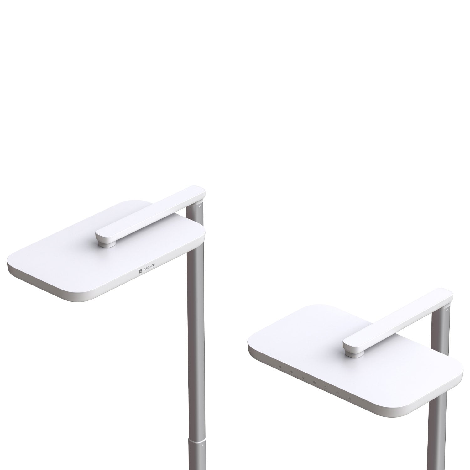 Lampada LED da Pavimento con Altezza Regolabile, Bianca - Techly I-LAMP-FLOOR