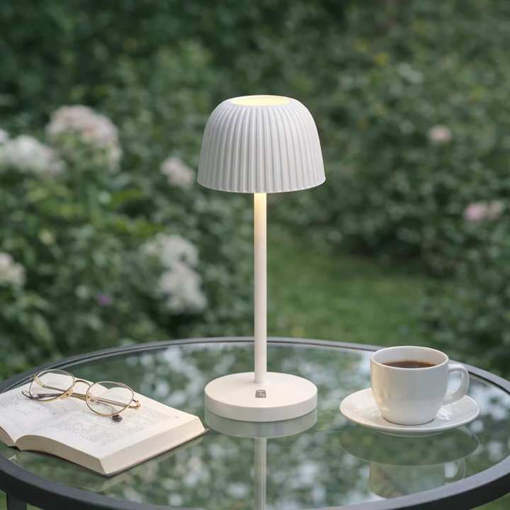 Lampada LED da Tavolo Esterna IP54 con Base Ricarica Bianca - Techly I-LAMP-TABLE4
