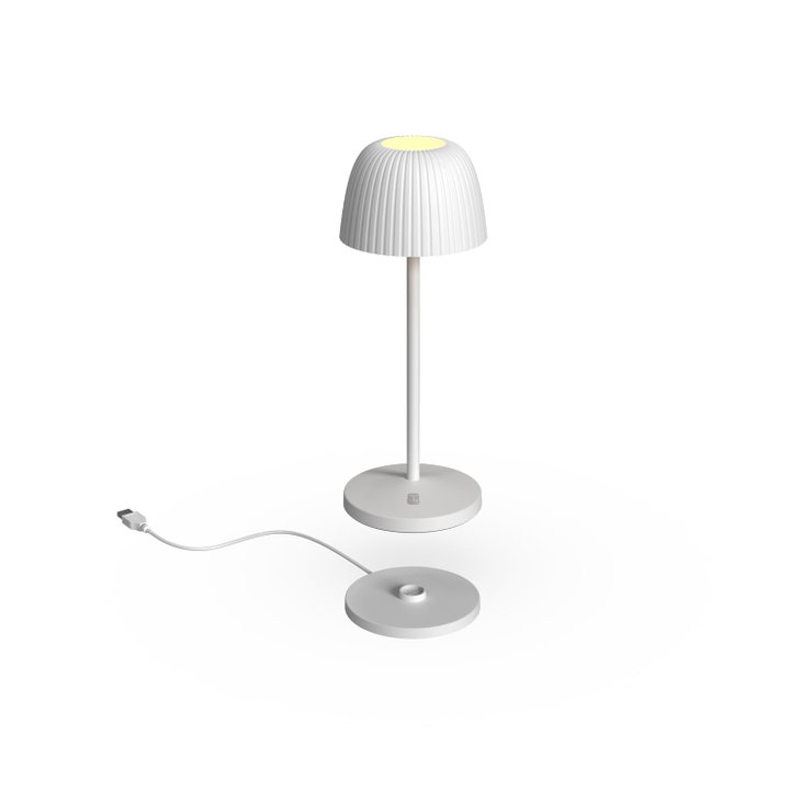 Lampada LED da Tavolo Esterna IP54 con Base Ricarica Bianca - Techly I-LAMP-TABLE4