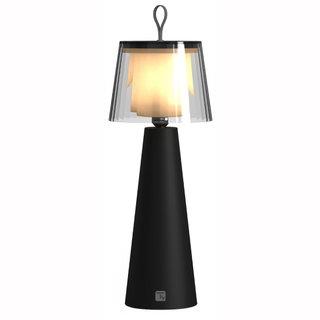 LED Outdoor Table Lamp with Removable Lamp Holder, Black and Transparent - Techly I-LAMP-TABLE5