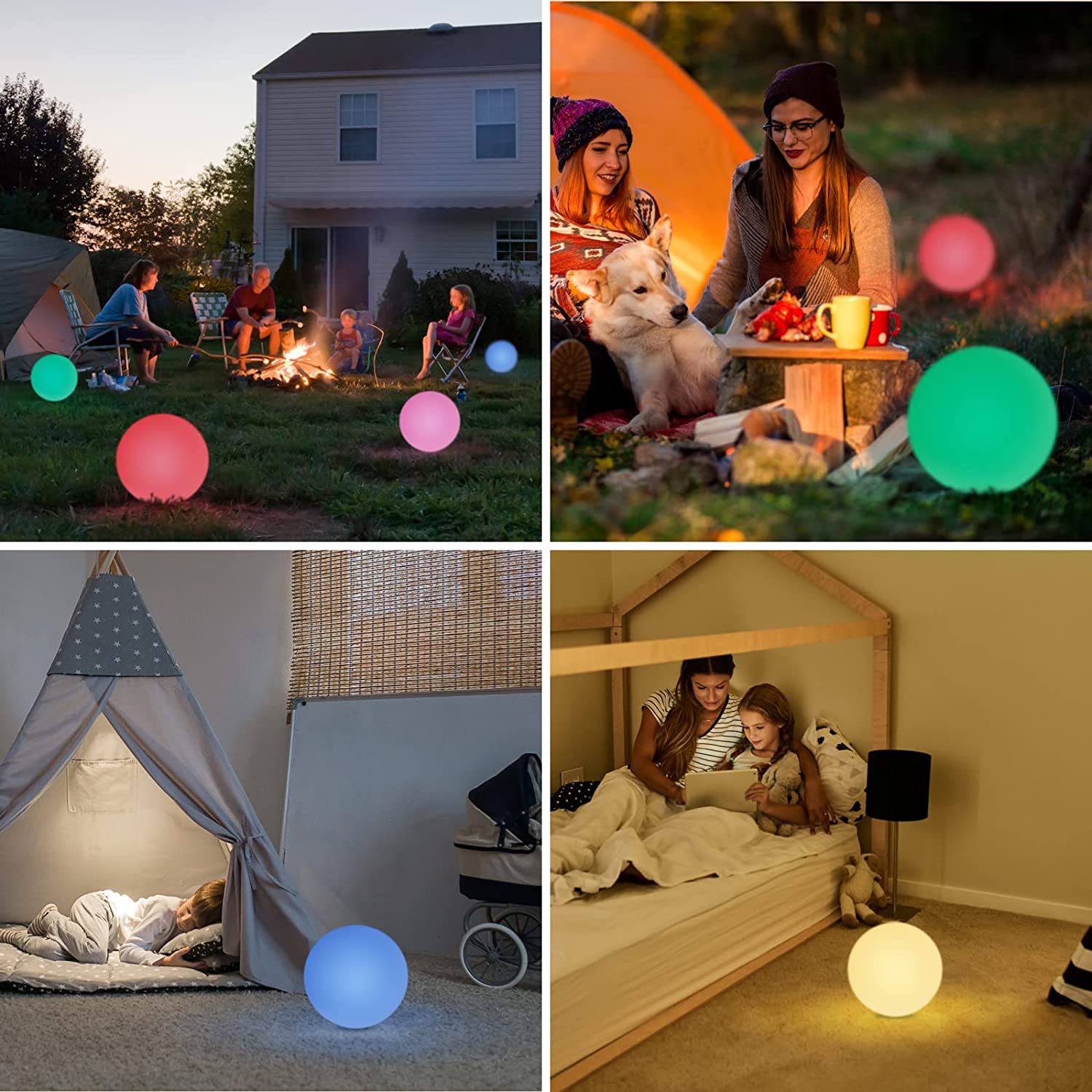 Lampada LED Multicolor da Arredo a Sfera Medium - Techly I-LED BALL-M