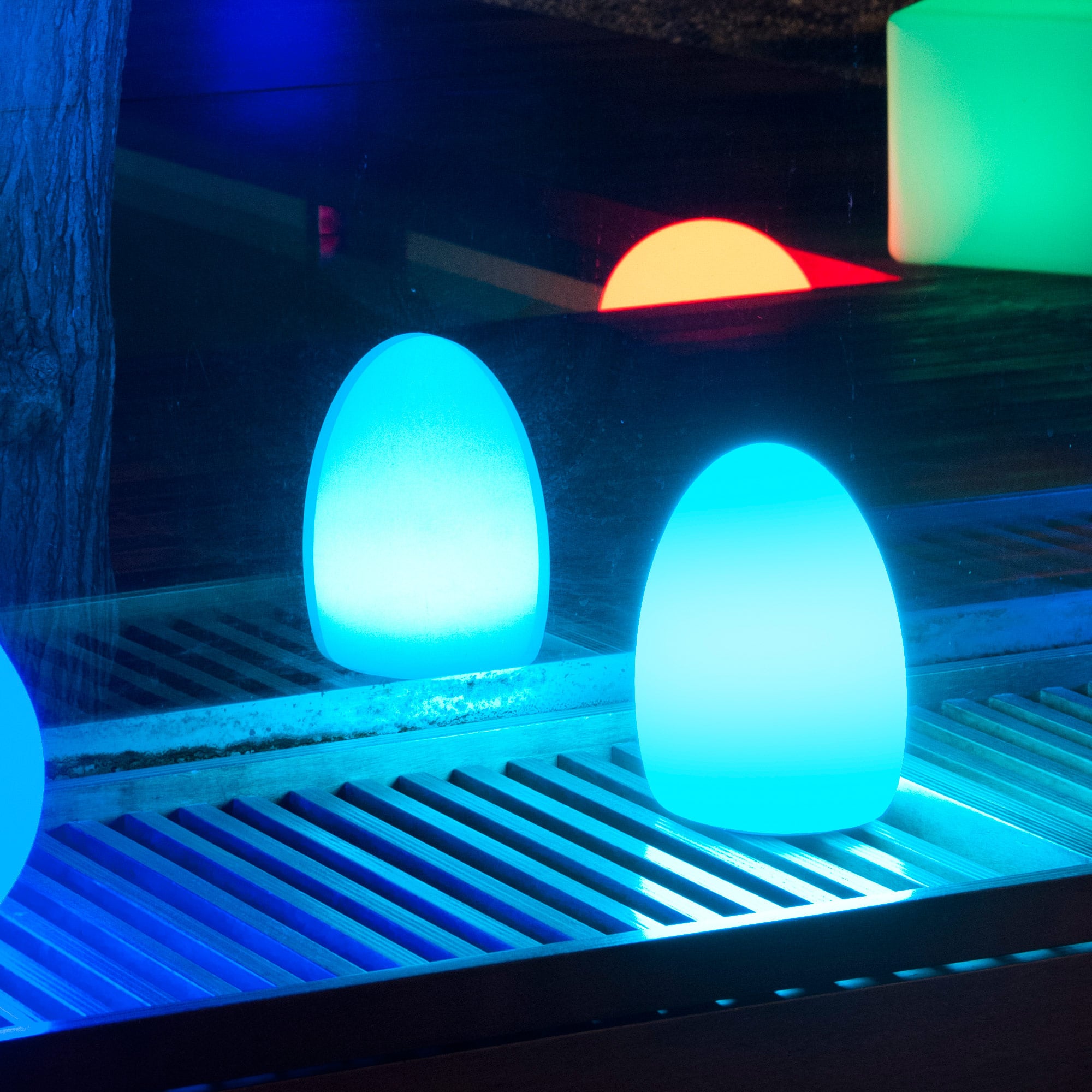 Lampada LED Multicolore di forma Ovale - Techly I-LED EGG