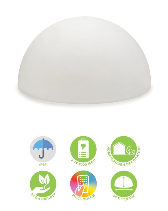 Lampada LED Multicolore a Mezza Sfera - Techly I-LED HALFB