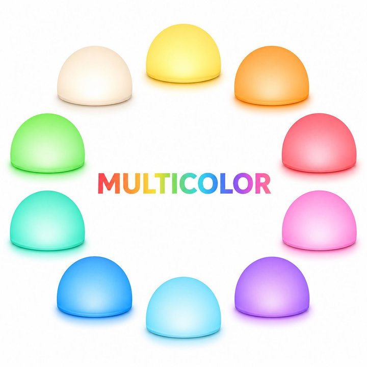 Lampada LED Multicolore a Mezza Sfera - Techly I-LED HALFB