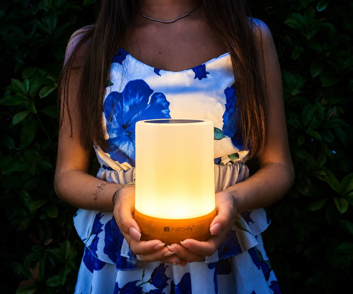 USB Smart Touch Lamp 5 Colors Intensity Adjustment - Techly I-LED TOUCH