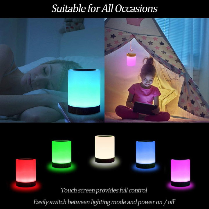 USB Smart Touch Lamp 5 Colors Intensity Adjustment - Techly I-LED TOUCH