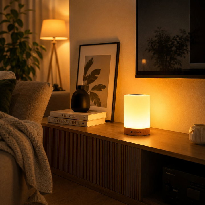 USB Smart Touch Lamp 5 Colors Intensity Adjustment - Techly I-LED TOUCH