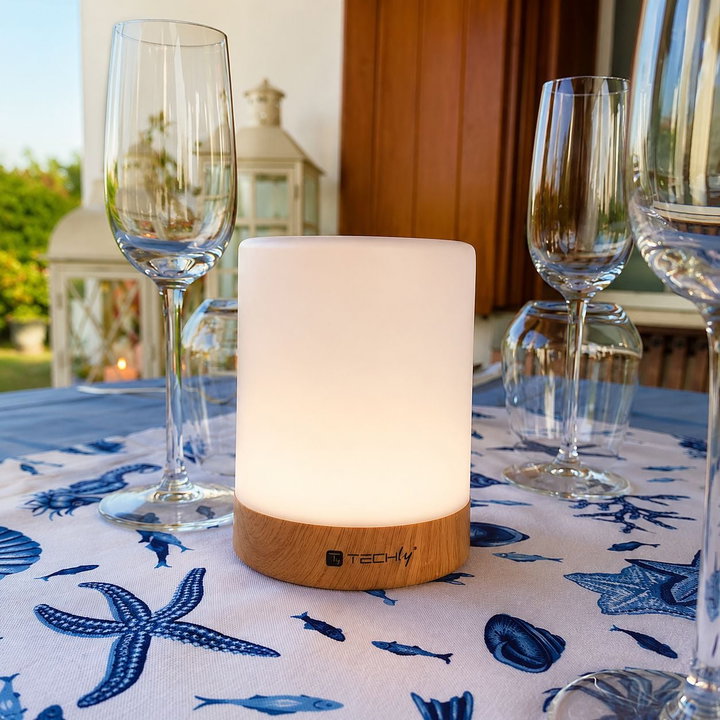 USB Smart Touch Lamp 5 Colors Intensity Adjustment - Techly I-LED TOUCH
