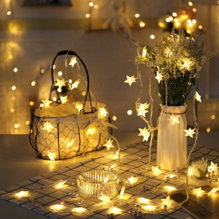 80 Star LED Lights IP44 Warm White Battery with Timer - Goobay I-LED-CHAIN-STAR