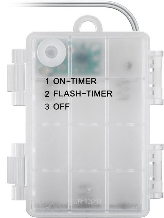 80 Luci LED a Stella IP44 Bianco Caldo a Batteria con Timer - Goobay I-LED-CHAIN-STAR