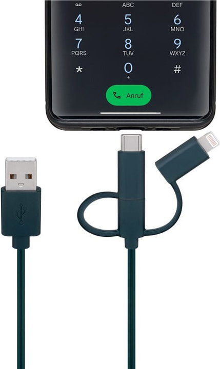 Cavo di ricarica USB per smartphone con 8 LED colorati - Goobay I-LED-CHAIN-USB
