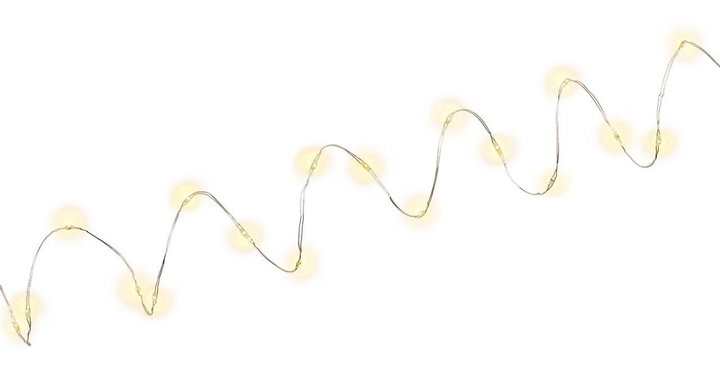 Luci Natalizie da Interno 20 LED a Filo Argentato con Timer A++ - Goobay I-LED-CHAIN20T