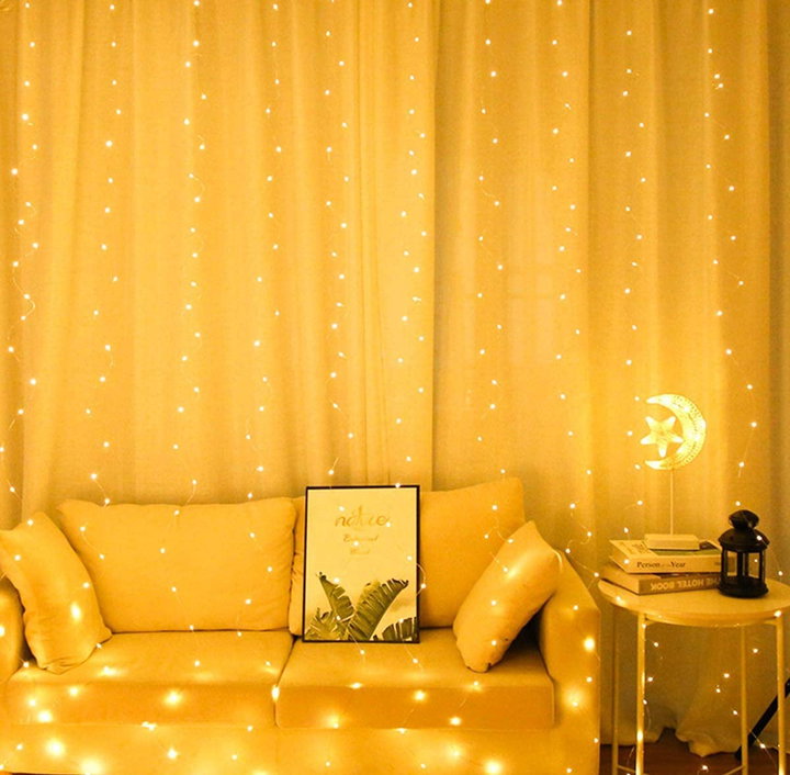 Tenda Natalizia Luminosa 300 LED Bianco Caldo con Telecomando - Goobay I-LED-CHAIN300AC