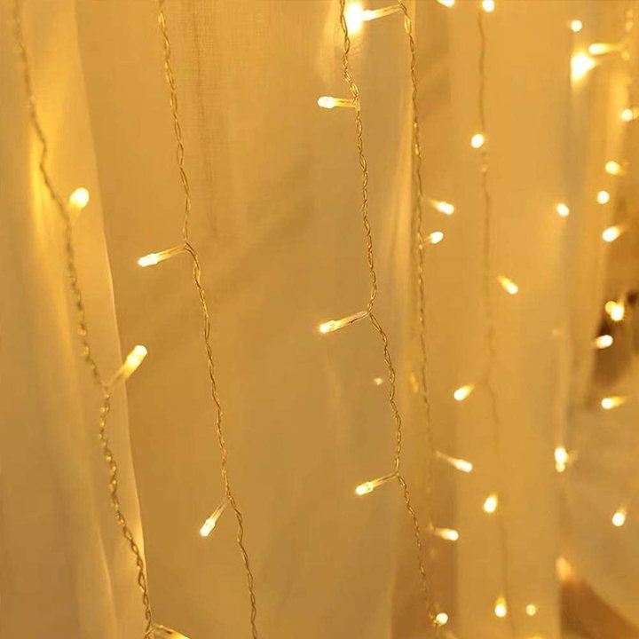 Tenda Natalizia Luminosa 300 LED Bianco Caldo con Telecomando - Goobay I-LED-CHAIN300AC