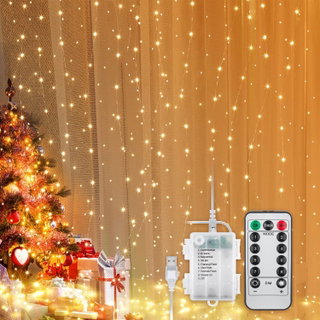 Christmas Luminous Curtain 300 LED USB Power Supply with Remote Control - Goobay I-LED-CHAIN300USB