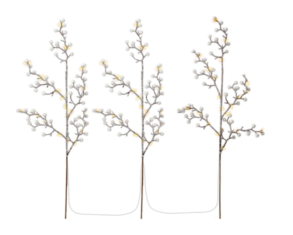 Set of 3 Bright trees with 75 LED White Hot IP 44 - Goobay I-LED-CHAIN 753 TREE
