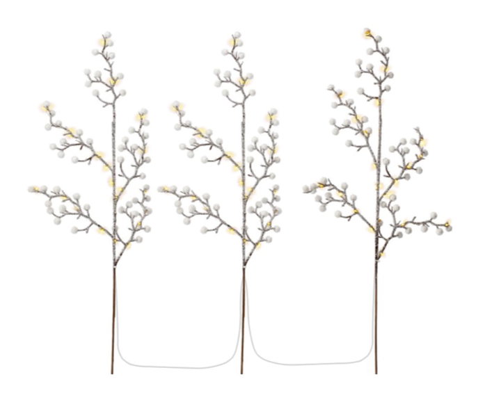 Set di 3 Alberi Luminosi con 75 LED Bianco Caldo IP44 - Goobay I-LED-CHAIN753TREE