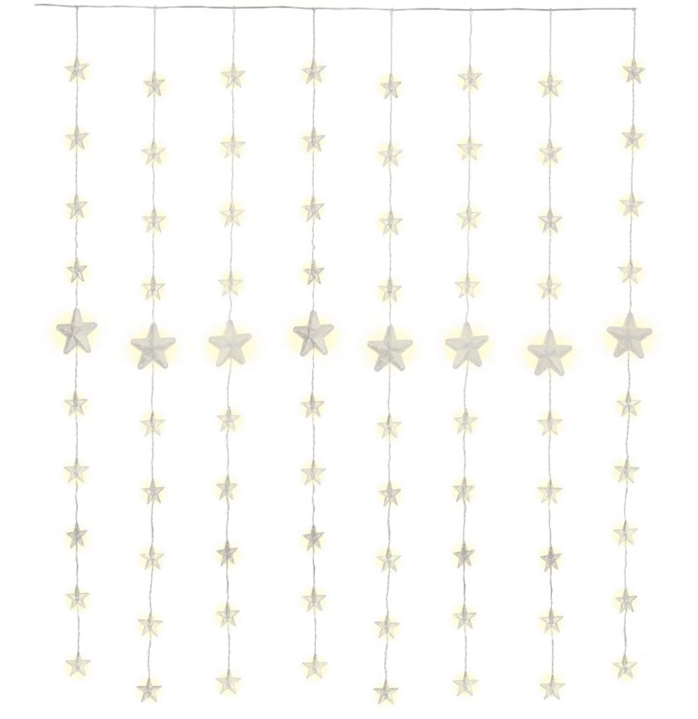 Luminous Curtain Christmas Stars 80 LED White Hot - Goobay I-LED-CHAIN 80 STAR