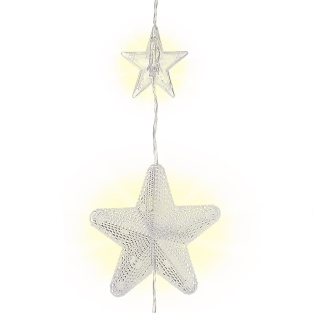 Luminous Curtain Christmas Stars 80 LED White Hot - Goobay I-LED-CHAIN 80 STAR