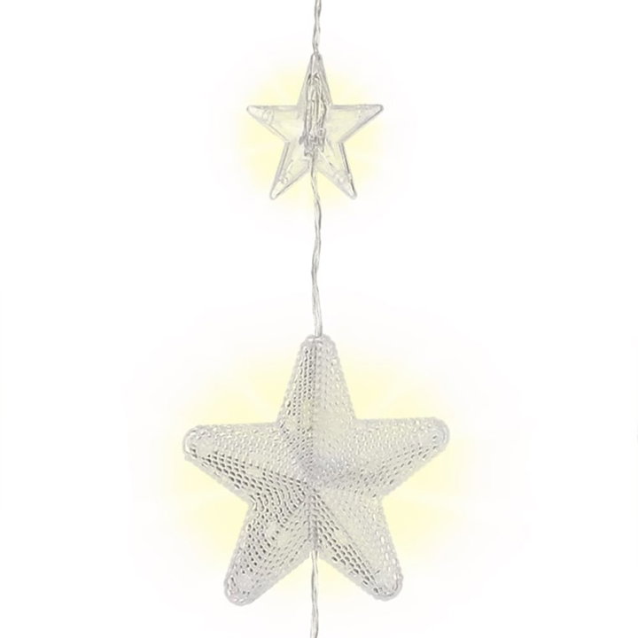 Tenda Luminosa Stelle Natalizie 80 LED Bianco Caldo con Telecomando - Goobay I-LED-CHAIN80STAR