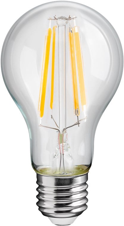 Lampadina LED E27 Bianco Caldo 11W Trasparente con Filamento, Classe D - Goobay I-LED-E27-11WFD