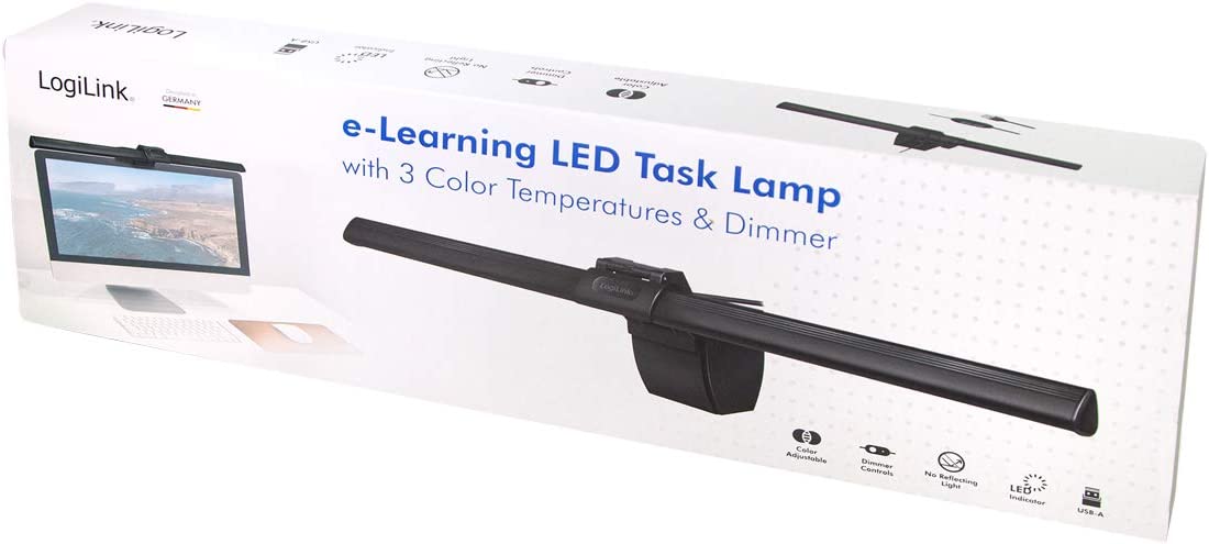 Lampada a Led USB per Monitor con Regolazione Temperatura Colore e Dimmer - Logilink I-LED-EDESK