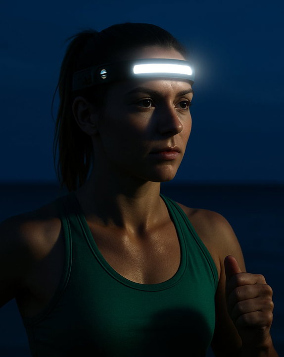 Lampada Frontale con Torcia e Striscia LED con Sensore e Ricarica USB-C - Techly I-LED-HEAD102