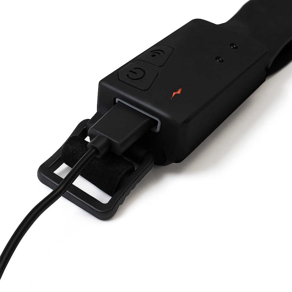 Front Lamp with Flashlight and LED Strip Sensor USB-C charger - Techly I-LED-HEAD 102