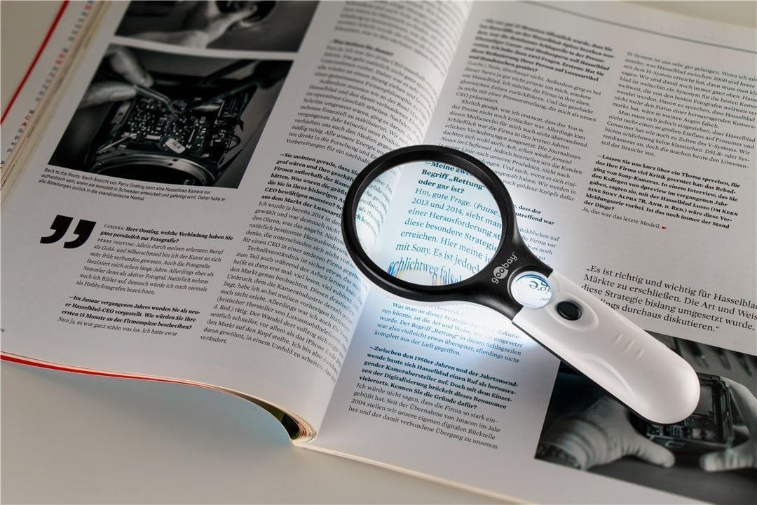 Lente di Ingrandimento con Luce a LED - Goobay I-LED-READ