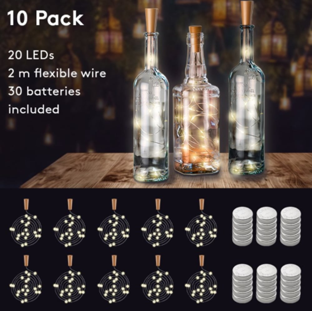 10 Strip 20 LED Hot White for Bottles - Goobay I-LED-STRIPS-BOTTLE-K