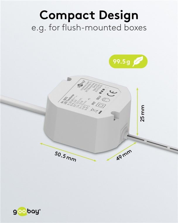 Trasformatore Elettronico LED 12V 12W - Goobay I-LED-TR12V12W