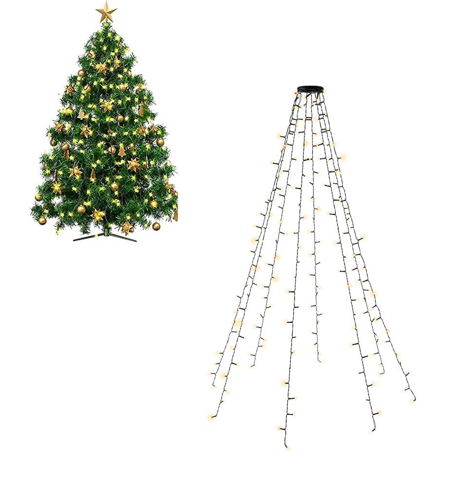 200 Light Chain LED lights IP 44 Hot White for Tree with Ring - Goobay I-LED-TREE 200