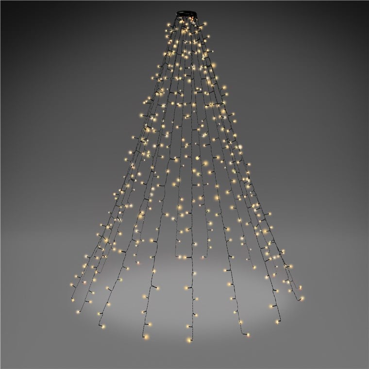 400 Light Chain LED lights IP 44 Hot White for Tree with Ring - Goobay I-LED-TREE 400