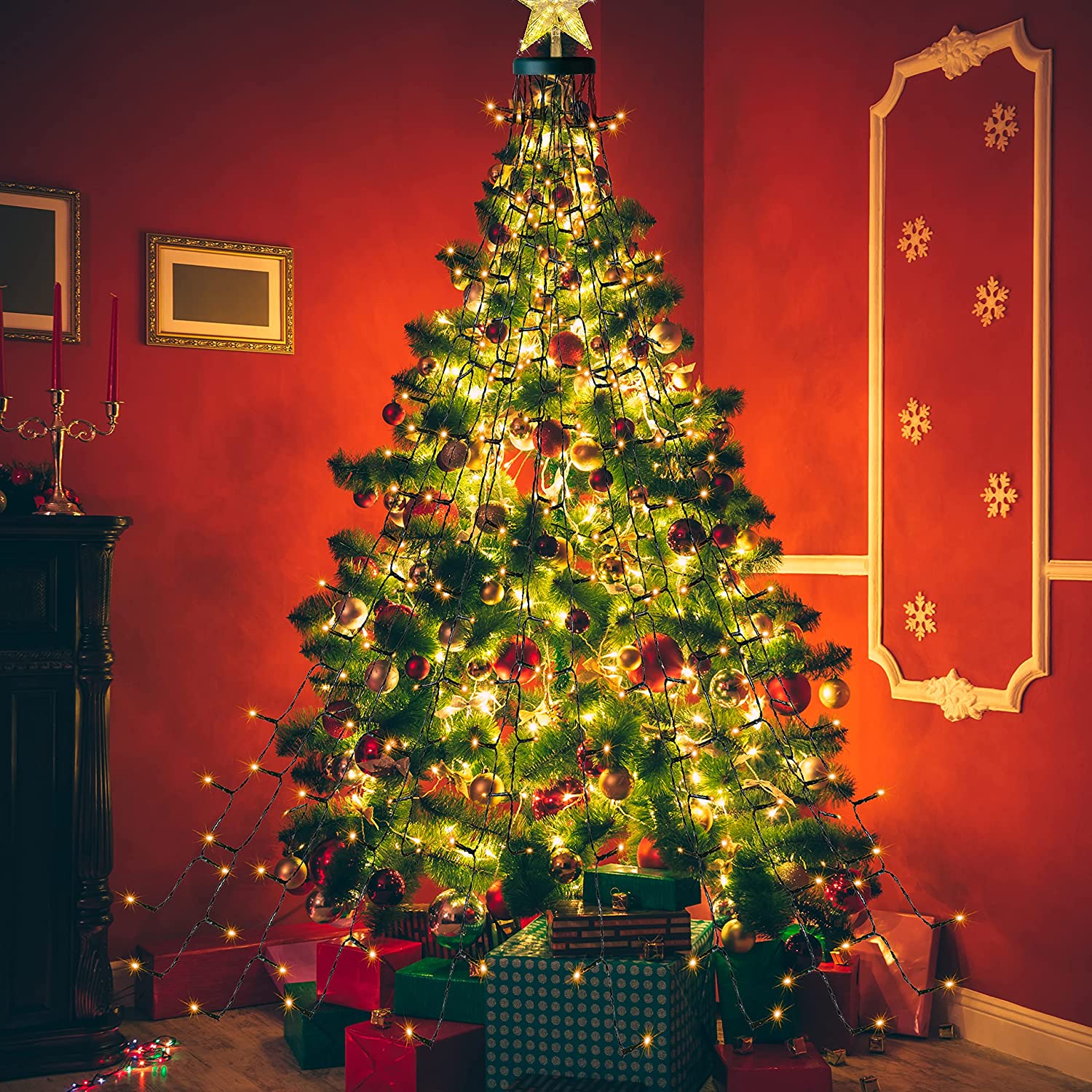 400 Light Chain LED lights IP 44 Hot White for Tree with Ring - Goobay I-LED-TREE 400
