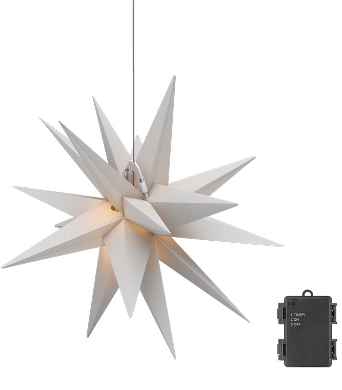 Stella di Natale LED 3D ø 56 cm Funzionamento a Batteria - Goobay I-LED-XMAS-STAR1
