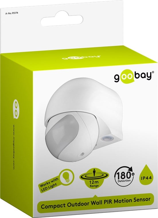 Sensore di Movimento a Infrarossi Relè da Esterno Slim - Goobay I-LIGHT-SNR3