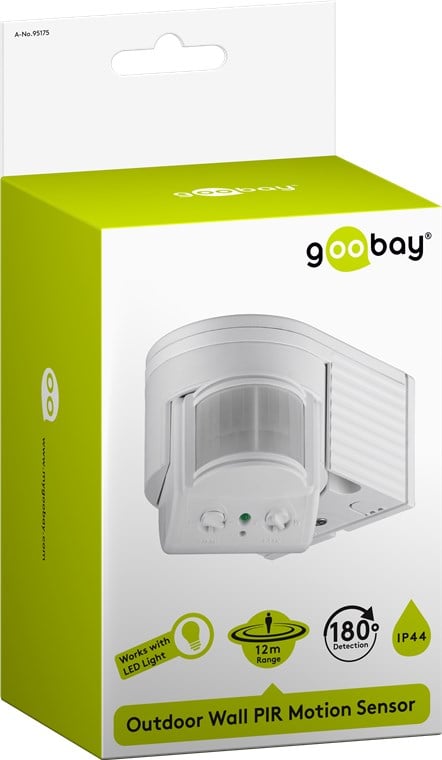 Sensore di Movimento a Infrarossi Relè da Esterno - Goobay I-LIGHT-SNR4